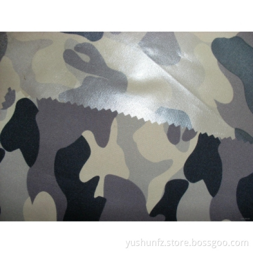 Printed 100% Polyester Pongee Fabric with PU Coated